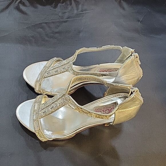 DOLCE BY MOJO MAXY JEWEL EMBELLISHMENTS ROUND TOE HIGH HEEL STILETTOS SANDAL - Picture 10 of 14